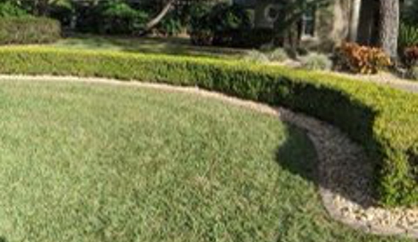 Charles Duff Tree Service. Beautiful hedge border trimmed up nicely and gravel border cleaned up