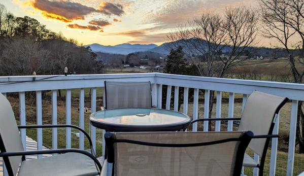 Bed and Breakfast at Asheville Farm - Leicester, NC. mountain views from FRONT deck