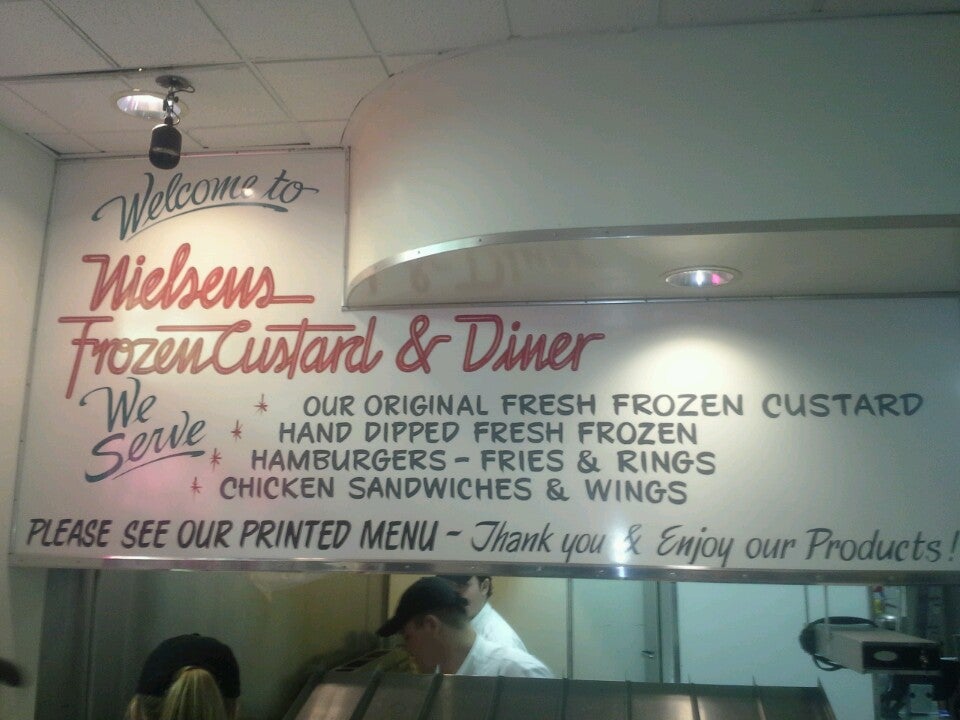 Nielsen's frozen on sale custard menu