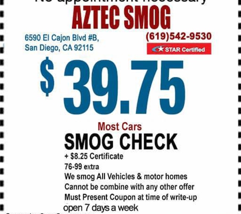 Aztecs Smog Center - San Diego, CA