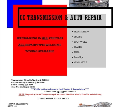 Cc Transmission & Auto Repair LLC - Norfolk, VA