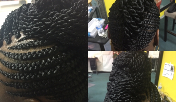 Queeny African Braiding Salon - Canal Winchester, OH. Cornrows with Senegalese twist