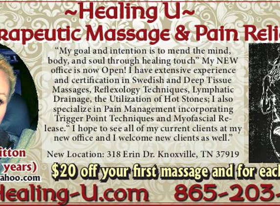 Healing U:Therapeutic Massage - Knoxville, TN. Special Offer!