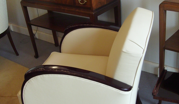 Vienna Woods & Maszhiewicz Bros - Los Angeles, CA. Vienna Woods Design custome made French Deco Armchair