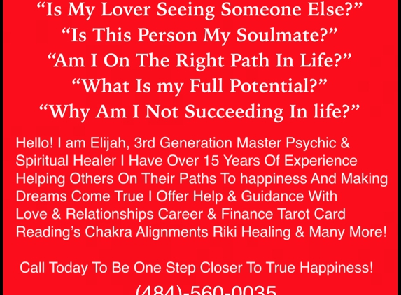 Spiritual Therapy by Psychic Elijah - King of Prussia, PA