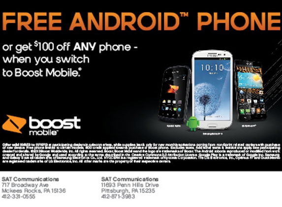 Boost Mobile by SAT Communications - Pittsburgh, PA