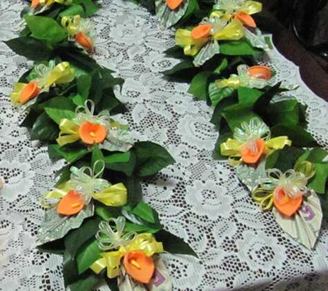 Deer Park Leis - Deer Park, TX. Maile Anthurium Ribbon Money Lei