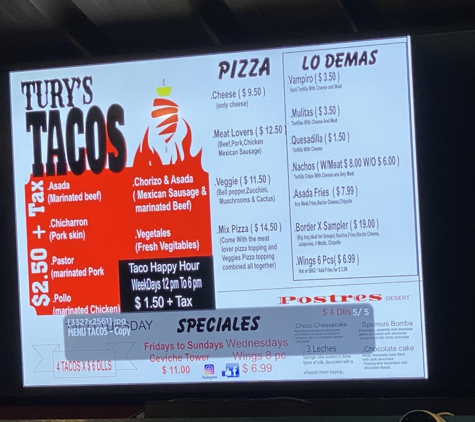 Tury's Tacos - San Diego, CA. Everything Turys Tacos has to offer.