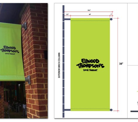 Design Tech Exhibits - Richmond, VA. Ellwod Thompson Outdoor Hanging Banners