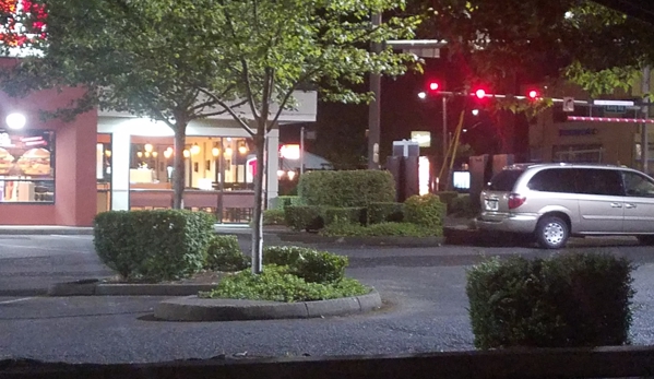 Jack in the Box - Happy Valley, OR. The drive thru girl's car blocking the drive thru so customers can't get food...again.