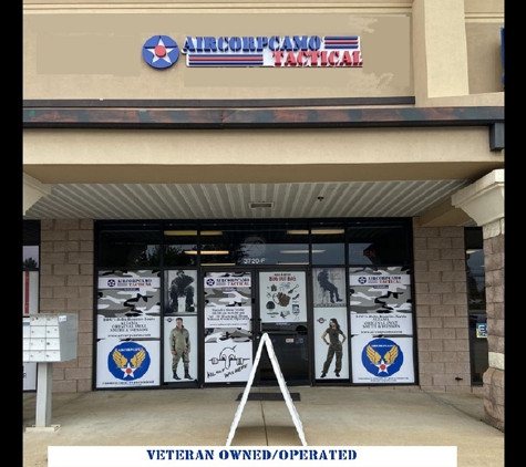 Aircorpcamo Tactical - Boiling Springs, SC. Store Front located in old bi-lo shopping center on hwy 9 boiling springs, sc behind the mcdonalds at the spring of boiling springs.