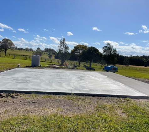 A Plus Concrete Pty Ltd - Green Point, NSW. Shed Slab At Coomba Park And Tinonee