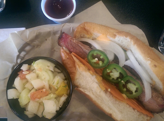 Let's Grub - Temecula, CA. OG Brisket sandwich with jicama salad