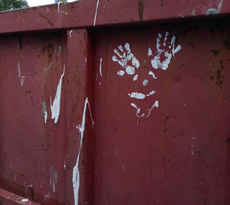 Garrod Enterprises - Punta Gorda, FL. Defaced dumpster