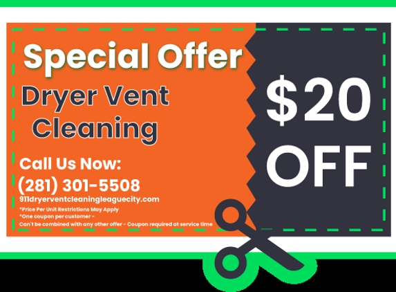 911 Dryer Vent Cleaning League City TX - League City, TX