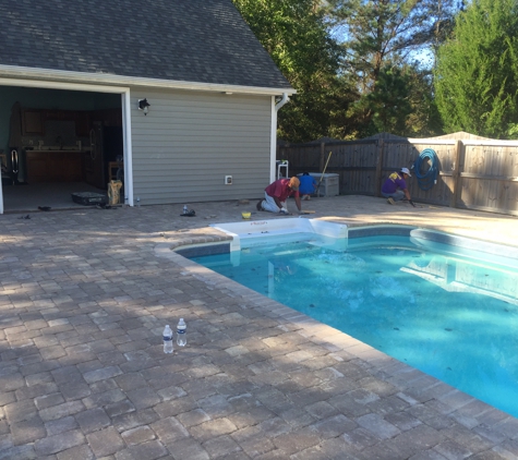 Yardscapes Landscaping and Hardscapes - New Bern, NC. Remodel Pavers installed over existing concrete