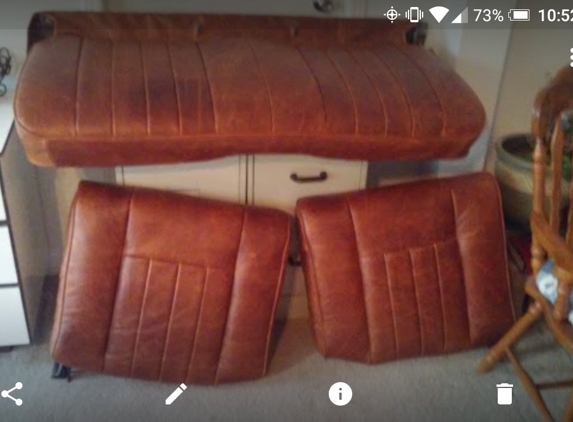 Mikes Upholstery - Youngsville, NC. Leather Upgrade
El Camino  nice!