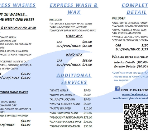 South County Hand Car Wash & Detailing - Wakefield, RI