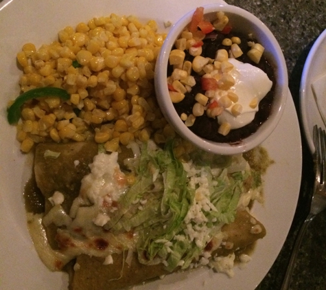 Cinco Mexican Cantina - Atlanta, GA. Chicken Enchiladas with Corn and black beans