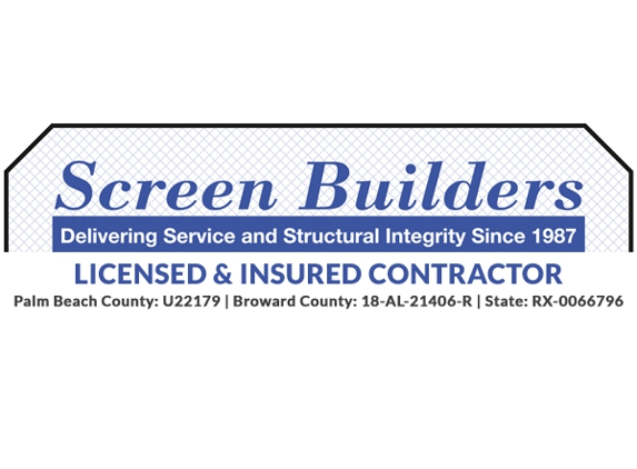 Screen Builders - Boca Raton, FL. Logo