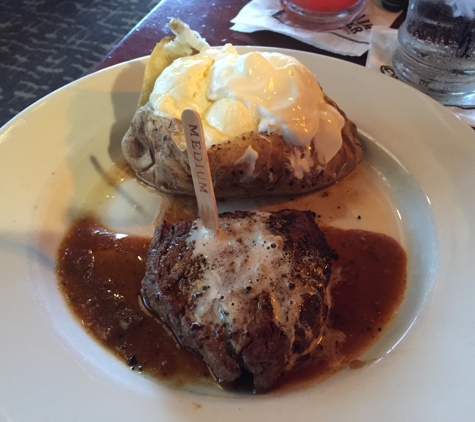 Claim Jumper - Buena Park, CA. Filet mignon and baked potato