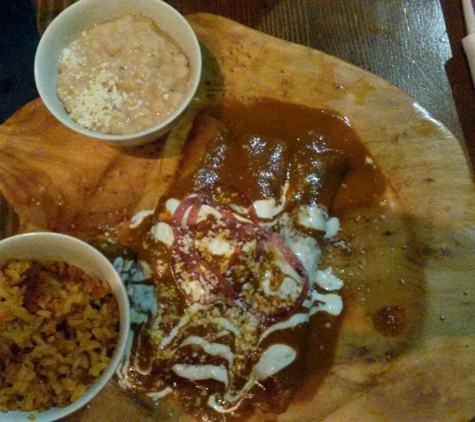 Cocina Condesa - Studio City, CA. Three enchilada with mole