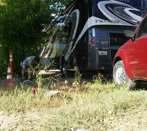 Shady Rest Campground - Idaho Falls, ID. Parking Area