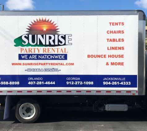 Sunrise Party Rentals. Tent Rental, Table, Chairs rental And more