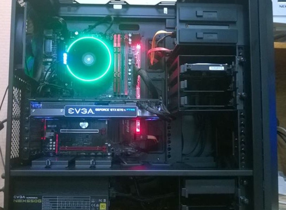 Be Computers Software & Internet - Columbia City, IN. AMD Ryzen build with EVGA 1070Ti graphics card we build in April.