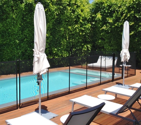 Safeguard Mesh/Glass Pool FNC - Beverly Hills, CA. Safeguard architectural pool fence