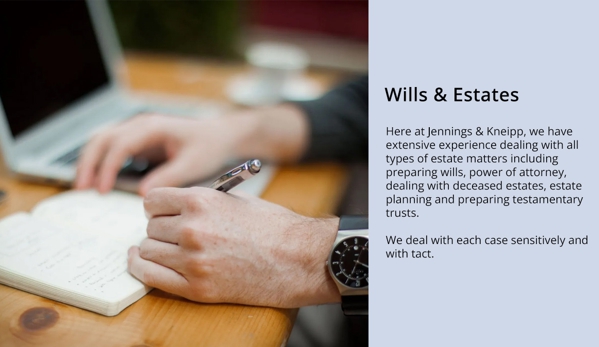 Jennings and Kneipp - Tenterfield, NSW. Wills & Estates