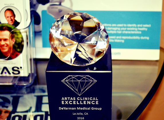 Deyarman Medical Group - La Jolla, CA. ARTAS Clinical Excellence