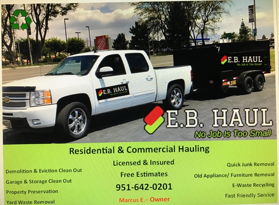 Ebhaul - Hemet, CA. Licensed , insured & Bonded