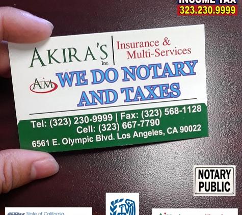 AKIRA'S INSURANCE & MUTI-SERVICES INC - Los Angeles, CA
