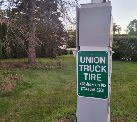 Union Truck Tire Services, LLC - Ann Arbor, MI. Roadside sign of Store.