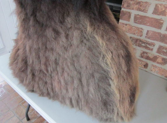 Universal Fine Art Conservation - Hilton Head Island, SC. Before cleaning: The Bison fur was dry and embedded with soot. 