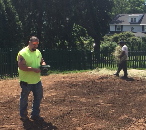 360 Excavating & Demolition Co - Pottstown, PA. Hard at work making a beautiful lawn