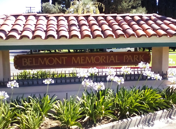 Belmont Memorial Park - Fresno, CA. sign