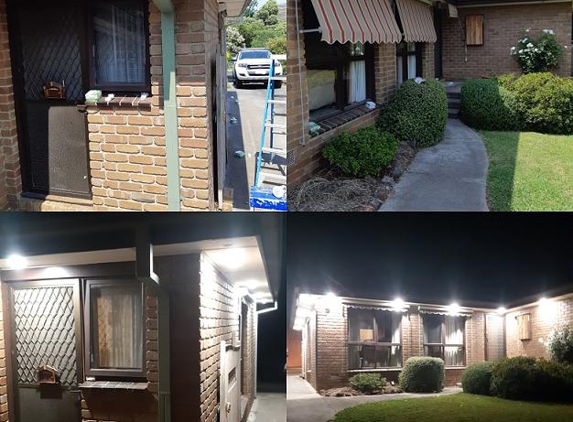 Intellelect - Ferntree Gully, VIC. External lighting solutions, downlights controlled by motion sensor