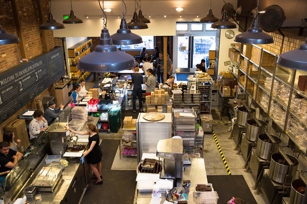 Interior of Dandelion Chocolate in San Francisco, CA