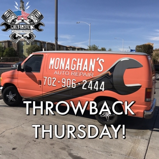 Monaghan's Auto Repair - Las Vegas, NV. Throwback to the time the van was wrapped! Ever seen Big Orange around Las Vegas? Give Monaghan's Auto Repair a call at 702-906-2444
