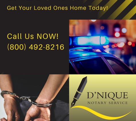 DNique Notary Service - Detroit, MI. Bail Bondsman Notary Service
Get Your Loved Ones Home!
