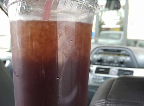 Pipeline Coffee House - Lincoln, CA. Not how a strawberry Italian soda is supposed to look.