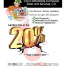 CORY'S AFFORDABLE COMPUTER REPAIR & SERV LLC - Computer Hardware & Supplies