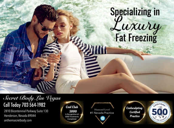 Anthem Secret Body Coolsculpting Clinic - Henderson, NV. Luxury Fat Freezing Coolsculpting Las Vegas Certified Practice