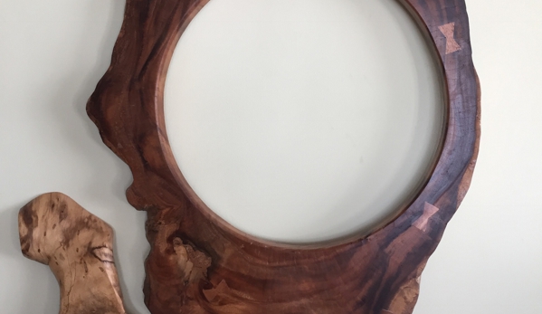 Noble & Rustic, INC - Hallandale Beach, FL. Live Edge Single Slab Mirror Frame