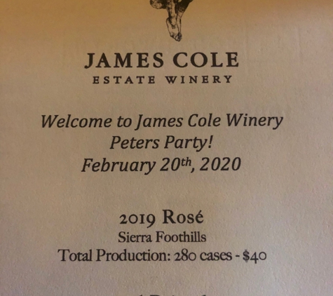 James Cole Winery - Napa, CA