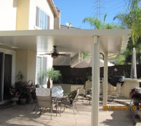 Discount Patio Covers - Lakeside, CA. Aluminum Residential Solid White Patio Cover