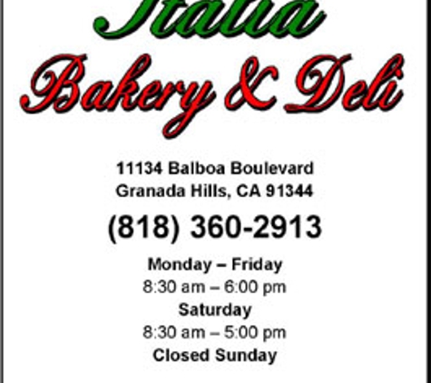 Italia Bakery & Deli - Granada Hills, CA