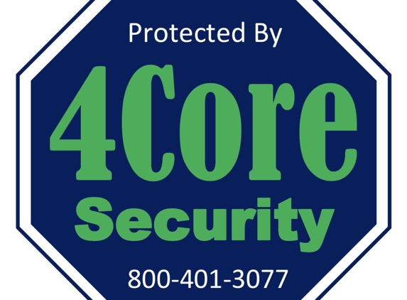 4Core Security - Dacula, GA. prominent yard sign & window decals